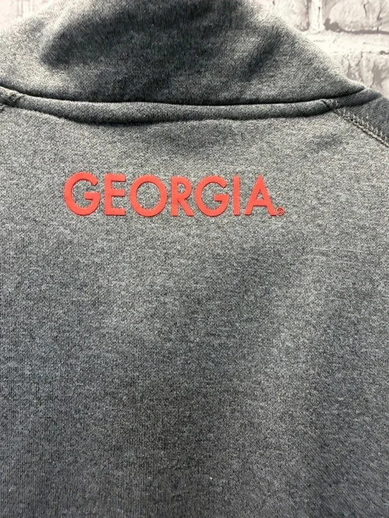 Georgia Bulldogs Grey Quarter-Zip Pullover with Red Logo - Picture 5 of 9